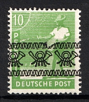 1948 10pf British and American Zones of Occupation, Germany (Mi. 39 I AF O II, CV $120)