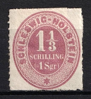 1865 1 1/3s Schlezwig, German States, Germany (Mi. 10, CV $80)