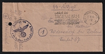 1944 (22 Oct) Third Reich, Germany, Military Mail, Field Post Feldpost, Cover from Starlsund to Rudersdorf