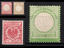 1872-1900 German Empire, Germany (Mi. 23a, 25, 28, 47da, CV $130)