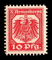 1915 10pf Hanover, X Army Corps, Germany