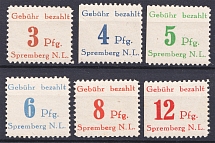 1945 Spremberg, Germany Local Post (Mi. 1-6 Gray paper, Including Mi. 2b and 4b, CV $670, MNH)