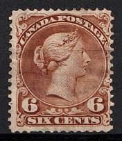 1868 6C Canada (SG. 50, Used, CV $220)