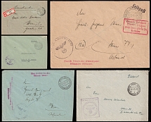 1940-44 Third Reich, Germany, German Service Post, Feldpost Field Post, Stock of Covers through Bohemia and Moravia