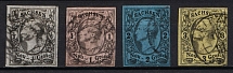 1855-63 Saxony, German States, Germany (Mi. 8 - 11, Full Set, Canceled, CV $80)