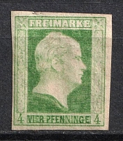 1856 4pf Prussia, German States, Germany (Mi. 5, CV $180)