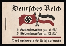 1933 Complete Booklet with stamps of Third Reich, Germany, Excellent Condition (Mi. MH 32.3, CV $330)