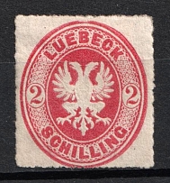 1863 2s Lubek, German States, Germany (Mi. 10 A, CV $50)