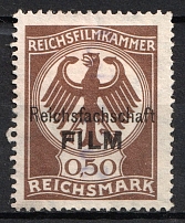 0,5rm Third Reich, Germany, Cinematographic Film Tax, Cinderella (Used)