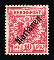 1899 10pf Mariana, German Colonies, Germany (Mi. 3 I, Signed, CV $290)